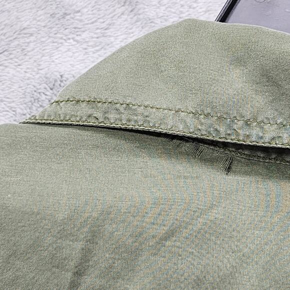 Vintage 80s Jonathan Martin Top Womens S Green Silk Sleeveless Button Up Preppy - Picture 3 of 9